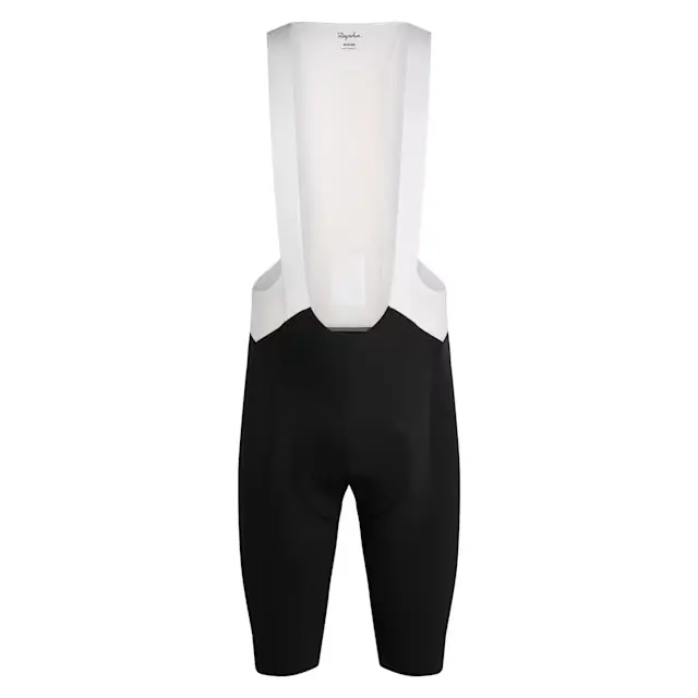 Culote corto con tirantes Pro Team III para hombre, largo, negro y blanco