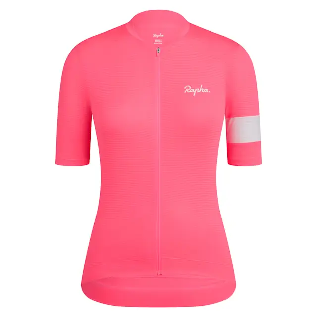 Women's Core Lightweight Jersey - High-Vis Pink/White
