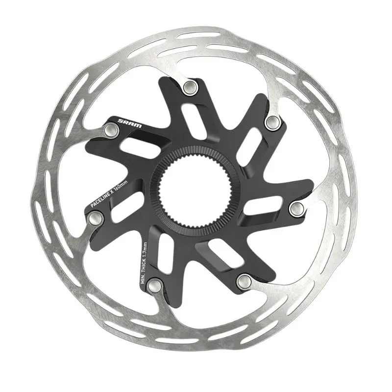 DISCO FRENO SRAM PACELINE X CENTERLOCK 160 mm NEGRO/PLATA